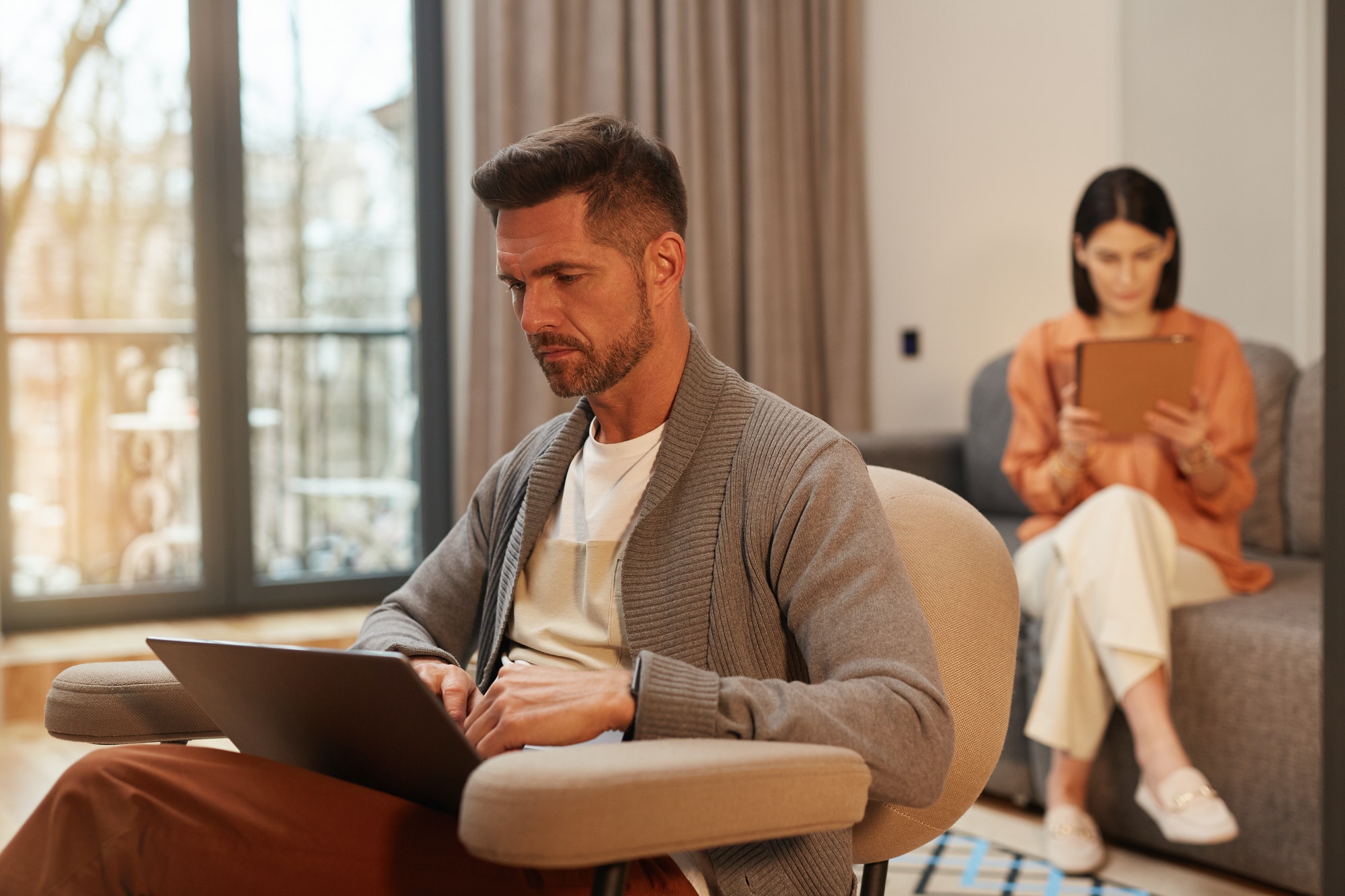 Couple Working from Home